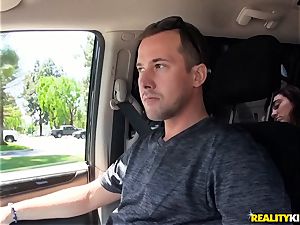 Monique Alexander blows a ginormous fuck-stick in the car