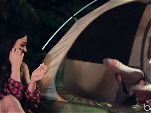 teenager tramp likes camping and outdoor fucking