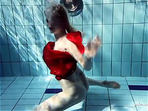 steamy ash-blonde Lucie French nubile in the pool